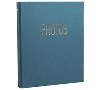 Exacompta - Rif. Office By Me 17603E - Album fotografico con 120 foto, 60 pagine nere, formato 32 x 26 cm, copertina in carta ruvida con riflessi lucidi, marcatura oro, colore: blu anatra