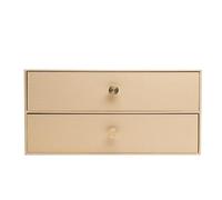 Exacompta - Rif. Office By Me 30602E - Modulo portaoggetti a 2 cassetti, in cartone riciclato, per documenti A4+, dimensioni: profondità 17 x larghezza 35,5 x altezza 27 cm, colore beige
