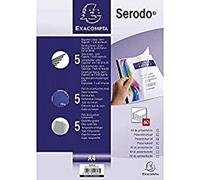 Exacompta Serodo, kit per presentazioni, 5 raccoglitori a diapositive, 5 fogli A4 blu scuro da 240 g/m², 5 fogli A4 in PVC trasparente, adatto per documenti A4, colore: avorio e trasparente