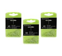 Exacompta Set di 3 scatole di 40 cimici Linicolor punta 7 mm 10 mm di diametro cristallo traslucido