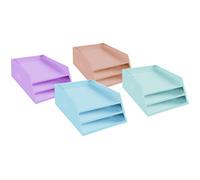 Exacompta Set di 4 vaschette 3 livelli A4+ cartone Aquarel