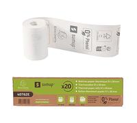 Exacompta SumUp - Cod. 40762E - Scatola da 20 rotoli 57x30mm per POS, carta termica 55 g/mq ad una copia, senza fenolo, senz'anima, compatibile con dispositivo SumUp - Metratura +/-2m: 9mt, bianco