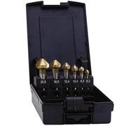 Kit svasatori conici 5 parti 6 3 mm 10 4 16 20 25 hss tin