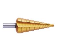 Exact 5347 HSS Punta a gradini Lunghezza totale 67 mm TiN Alberino a 3 facce 1