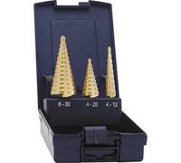 Exact 5351 HSS Kit punte a gradini 3 parti TiN Alberino a 3 facce 1 KIT