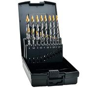 exact! Kit di punte elicoidali 74561 – HSS TIN-TIP, tecnologia Step, 19 pezzi