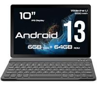 Exact Solution Tablet Android da 10,1" 13 Tablet, Quad-Core 2.0GHz Tablet PC, 6GB RAM (3G+3G Expand), 64GB ROM, 5000mAh, 1280x800 IPS HD Touch Screen, 2MP+8MP, Wi-FI 6, Dual Camera - Blue
