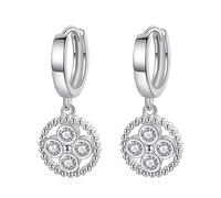 Exaggerated Geometric Round Earrings for Women Fine Jewelry Gift