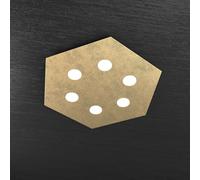 EXAGON PLAFONIERA 6 LUCI FOGLIA ORO 1142-PG-FO