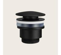 Exagonshop Piletta click clak per lavabo e bidet universale in ottone zama nero opaco