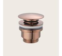 Exagonshop Piletta click clak per lavabo e bidet universale in ottone zama oro rosa spazzolato pvd