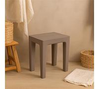 exagonshop Sgabello Bagno Doccia in plastica Tortora Woody 130103