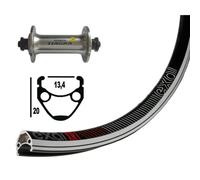 Exal Ruota Anteriore Da Strada Xr-1 Tiagra V-brake Qr Black / Grey