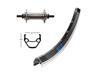 Exal Ruota Anteriore Zx 19 28´´ V-brake Black / Silver