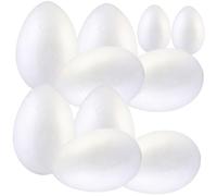 EXAOMBLE 10pezzi Uova di Pasqua Decorative in Schiuma da Appendere Fai da Te per Decorazioni Pasquali Uova Pasquali Non Verniciate