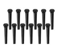 EXAOMBLE 12 Pezzi Spille per Chitarra Acustica in Abs Nero, Pioli per Ponte Resistenti alla Deformazione Risonanza, Accessori per Parti Chitarra
