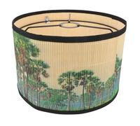 EXAOMBLE 1pezzi Paralume in Bambù Artigianale Stile Giapponese Coprilampada Decorativo Delicato per Lampada da Tavolo e Terra Facile da Installare Atmosfera Calda e Naturale
