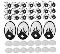 EXAOMBLE 1set Occhi Finti per Bambole di Occhi Cartoon con Ciglia per Decorazioni DIY e Creazione Pupazzi per Amigurumi e Lavoretti Creativi