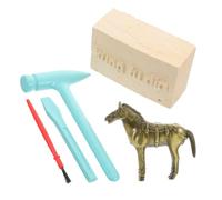 EXAOMBLE 1set Scultura Cavallo Metallo Stile Cinese Statuetta Antica Per Collezionisti e Decorazione Storica Unione Di Tradizione e Modernità Unico Per Museo e Di