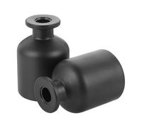 EXAOMBLE 2 Pezzi Bottiglie per Profumo da 100ml in Vetro Nero Opaco per Aromaterapia Design Elegante e Creativo, per Decorazione Quotidiana e Matrimoni
