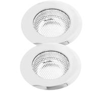 EXAOMBLE 2 Pezzi Filtro di Scarico per Lavabo in Acciaio Inossidabile Argento, Accessorio Bagno e Cucina per Prevenire Intasamenti e Sostituire Vecchi Filtri