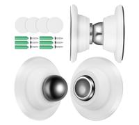 EXAOMBLE 2 Set Fermaporta Magnetico, Fermaporta Magnetici in Silicone Bianco, Tiene la Porta Aperta, Design Compatto, per Casa e Camper RV