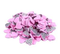 EXAOMBLE 200 Pezzi Toppe di Paillettes a Forma di Cuore 1,5 Cm Argento per Decorazioni Fai da Te, Forniture Pratiche per Gioielli e Abbigliamento, Accessori Artigianali per Colore Casuale