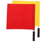 EXAOMBLE 2pezzi Bandiere Giudice Sportivo Inossidabile Signal Flags Gialle e Rosse Per Competizioni Scolastiche Calcio Rugby e Volley