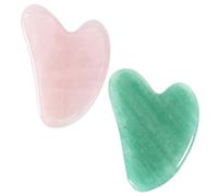 EXAOMBLE 2pezzi Natural Stone Gua Sha Scraping Plate Massaggiatore Per Terapia Fisica Benessere Della e Circolazione Sanguigna Inclusi