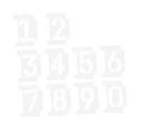 EXAOMBLE 2sets Stencil Riutilizzabili per Cordoli Numeri da Stencil per Dipingere Indirizzi su Marciapiedi Pet Lavabili Incastro per Cartelli Murali e Cassette Postali