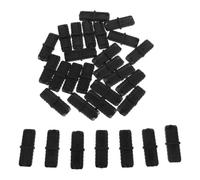 EXAOMBLE 30 Pezzi Connettore per Tubi Piatti, Connettore per Tubi Piatti Doppia Estremità, 10x20 Mm, Plastico Nero, per Tubo Quadrato e Telaio Mobili, Installazione Facile, Fai da Te Casa