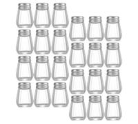 EXAOMBLE 30 Pezzi Set di Contenitori per Spezie in Vetro e Acciaio Inossidabile, Mini Shaker Leggeri e Salvaspazio per Cucina Domestica e Barbecue