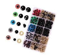 EXAOMBLE 390 Pezzi Occhi e Nasi per Peluche DIY Accessori per Creazioni Artigianali Sicuri e Facili da Usare per Amigurumi e Decorazioni Fai da Te