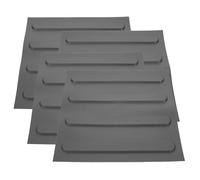 EXAOMBLE 4 fogli Piastrelle Adesive Pavimentazione Esterno in PVC Resistente Grigio Striato Mattonelle Pratiche per Vialetti e Giardini Impermeabili e Durevoli per Sentieri e Marciapiedi