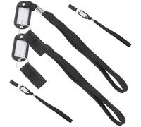 EXAOMBLE 4 Set Cordino Per Stampella Anti Elastico Cinghia Per Presa Del Telefono Porta Carte Per Cordino Titolari A Piedi Cordino Per Telefono Emergenza Mano Kit Plastica Black 4 Pezzi * 4