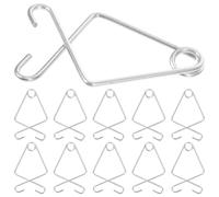 EXAOMBLE 50 Pezzi Ganci da Soffitto in Acciaio Argento, Clip Multifunzionali Estetiche e Pratiche per Aula e Negozi, Design Resistente per Appendere Decorazioni