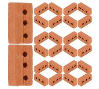 EXAOMBLE 50 Pezzi Mini Mattoncini da Costruzione in Argilla per Modellini Architettonici Aspetto Realistico e Design Retrò per Paesaggi in Miniatura e Progetti DIY Creativi