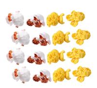 EXAOMBLE 50 Pezzi Pop corn artificiale mini popcorn impostore trattino Simulazione Popcorn decorazione casa decorazioni creative per accessorio per fai da te resina