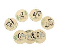 EXAOMBLE 7 Pezzi Marcatori Del Kit Roba Da Giocattolo Per Granchio Strisciante Carta Orma Carte Mensili Per Cose Progressi Di Legno
