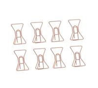 EXAOMBLE 8 Pezzi Fermagli in Ferro a Forma di Appendiabiti Color Oro Rosa, Clip Segnalibri Creativi per Organizzare Documenti a Casa a Scuola
