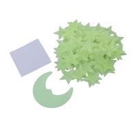 EXAOMBLE Adesivi da Parete Fluorescenti 101 Pezzi Stelle e Luna in Pvc Impermeabili per Decorazione Fai-da-te Cameretta Festa e Negozio