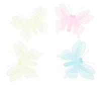 EXAOMBLE Adesivi Murali Farfalle Fluorescenti 16 Pezzi Colore Assortito Adesivi Luminosi in Plastico Decorazione Murale per Cameretta Bambina