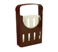 EXAOMBLE Affettatrice per Pane Regolabile 4 Spessori, Pieghevole in Plastica Abs, Facile da Pulire, per Toast e Formaggi in Cucina