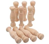EXAOMBLE Balaustre per Scale in Legno Non Verniciato Set da 10 Pezzi Pilastri di Colonne Romane 7x1,8 Cm per Decorazioni Fai da Te e Accessori per Mobili