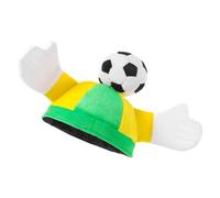 EXAOMBLE Cappello da Tifoso in Velluto a Forma di Calcio con Design Mani che Applaudono, Accessorio Party Portatile per Stadi e Giornate di Partita di Calcio