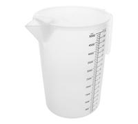 EXAOMBLE Caraffa Graduata con Coperchio 5l in Plastica Pp Trasparente per Uso Commerciale con Visibilità Chiara e Riduzione Sostituzioni per Cucine Aperte