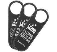 EXAOMBLE Cartelli per Porte in Pelle 3 Pezzi Cartelli Non Disturbare e per Riordinare Stanza Appendini Reversibili per Hotel Bar e Club Facili da Leggere e da Appendere