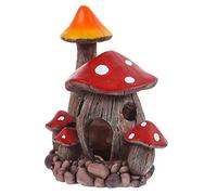 EXAOMBLE Casa per Pesci e Gamberetti Decorazione per Acquario Forma di Fungo Rifugio per Pesci e Accessori per Acquari Spazio Gioco e Nascosta per Habitat Subacquei