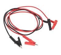 EXAOMBLE Cavi di Morsetti a Coccodrillo in Rame 4 Mm a 1,1 M, Sonda di Rilevamento Multimetro per Test Automotive e Industriale, Kit Pinze Isolanti per Veicoli e Manutenzione Elettrica