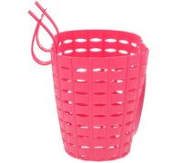 EXAOMBLE Cestino Accessorio Pratico e Funzionale Bambina in Plastica Rosa Staccabile Bicicletta Comodo da Trasportare per Bici
